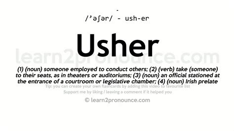 esplanade usher job|usher meaning.